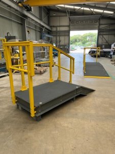 Two GRP structures with GRP ramps for access. 